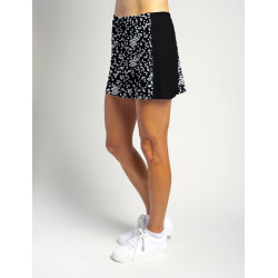 Slimming Panel Skort - Scattered Dots with Black