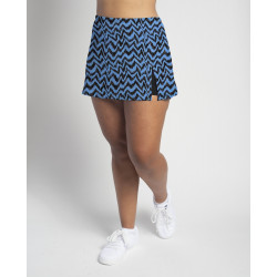 Side Slit Skort - Turquoise Black Attack w/ Black