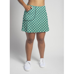 Golf/Walking Zipper Pocket Skort - Jade Dot