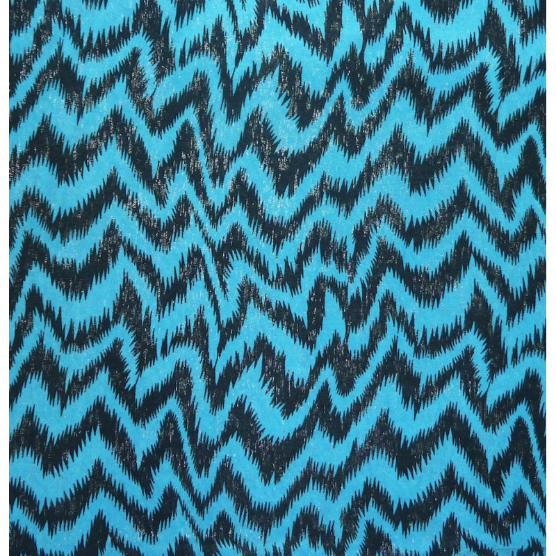 TurqBlack Attack fabric swatch