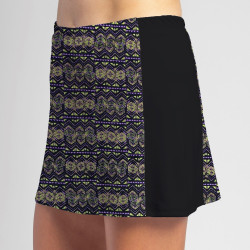 Slimming Panel Skort - Mardi Gras w/Black side panels 