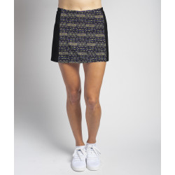 Slimming Panel Skort - Mardi Gras w/Black side panels 