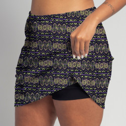 Golf/Walking Zipper Pocket Skort - Mardi Gras