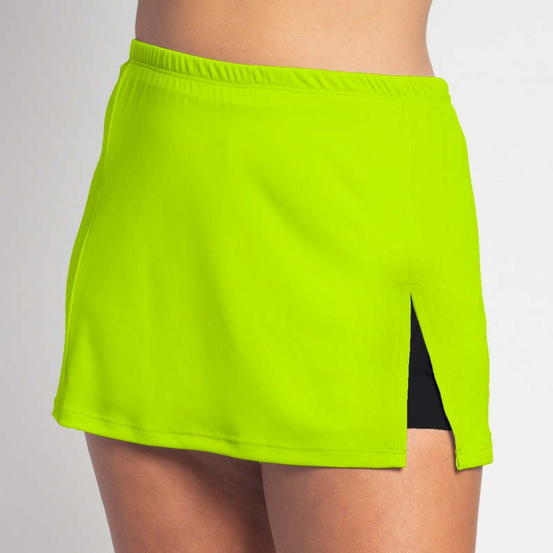 Side Slit Skort - Neon Solid with Black Shorts Side Slit Skort - Neon Solid with Black Shorts