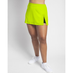 Side Slit Skort - Neon Solid with Black Shorts