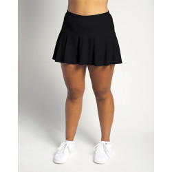 Flounce Skort - Black Solid w/Fuchsia Shorts