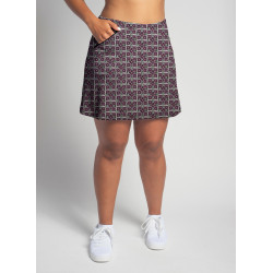 Golf/Walking Zipper Pocket Skort - Midnight Zinnia