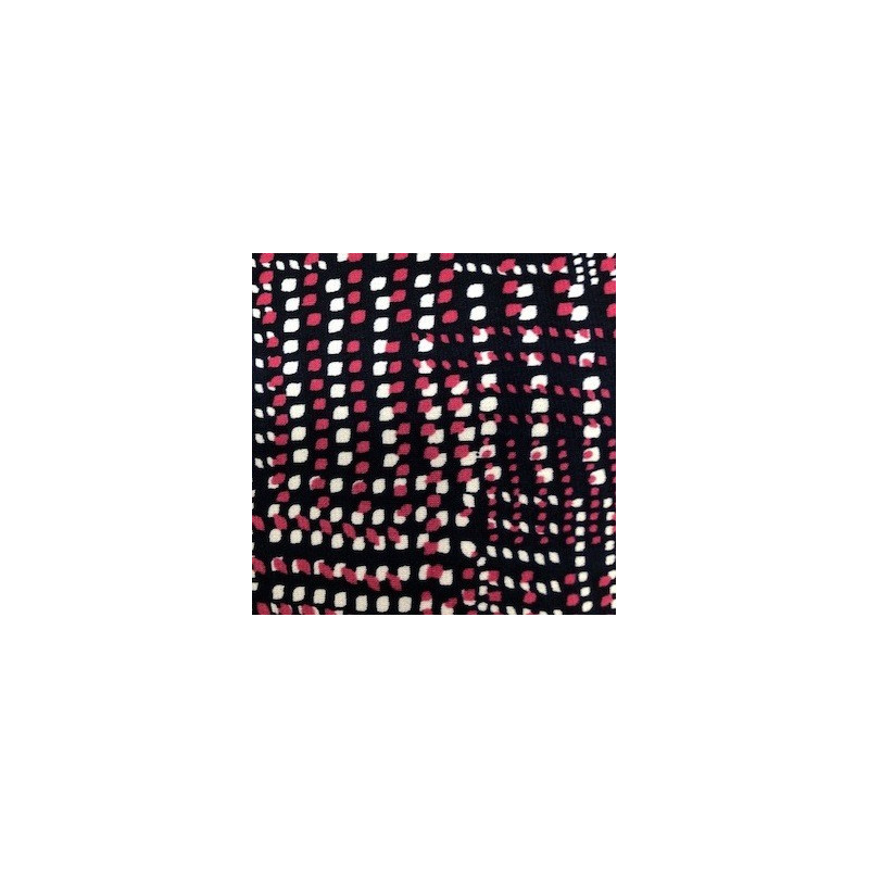 Navy/Pink Abstract Dots fabric swatch