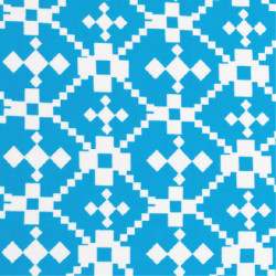 Turquoise Geometric fabric swatch
