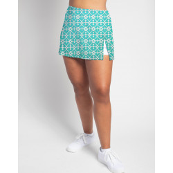 Side Slit Skort - Jade Geometric