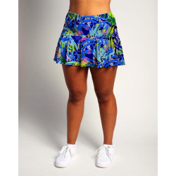 Flounce Skort - Bluegrass with Cobalt