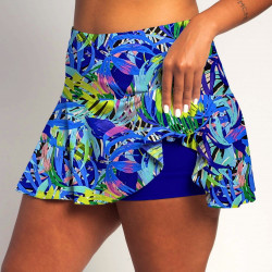 Flounce Skort - Bluegrass with Cobalt