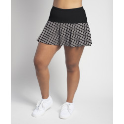 Flounce Skort - BW Circle w/ Black Top