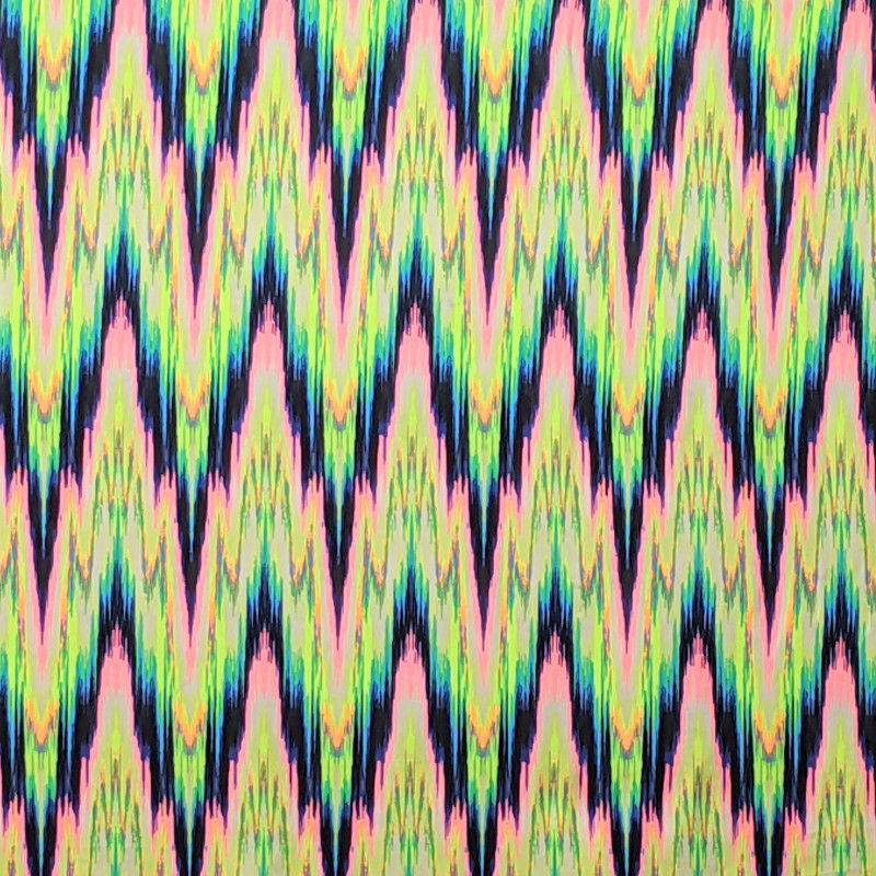 Neon ZigZag fabric swatch Neon ZigZag fabric swatch