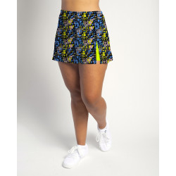 Side Slit Skort - Stained Glass - Neon Shorts