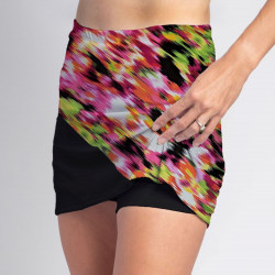 Bias Skort - Citrus Blast with Fuchsia