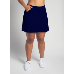 Golf/Walking Zipper Pocket Skort - Navy Solid