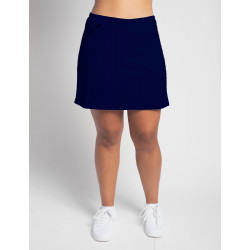 Golf/Walking Zipper Pocket Skort - Navy Solid