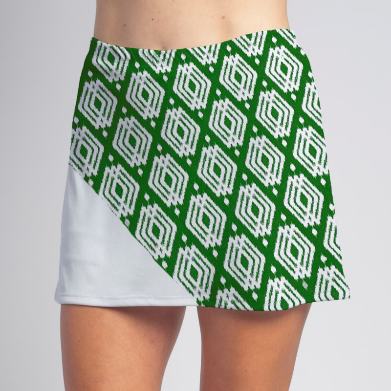 Bias Skort - Luck o' the Green with White