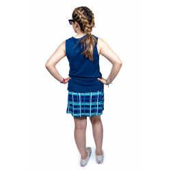 Side Slit Skort - Golf - Country Club Plaid w/ Navy Shorts