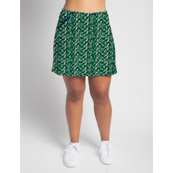 Golf/Walking Zipper Pocket Skort - Kelly Navy River Ripples