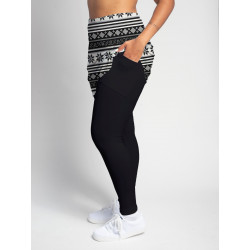 Golf/Walking Zipper Pocket Skort with attached legging - Snowflake