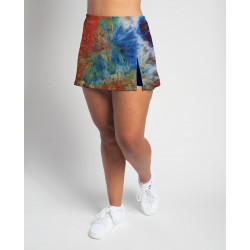 Side Slit Skort - Primo TieDye w/ Navy Shorts