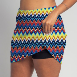 Golf/Walking Zipper Pocket Skort - Missoni ZigZag