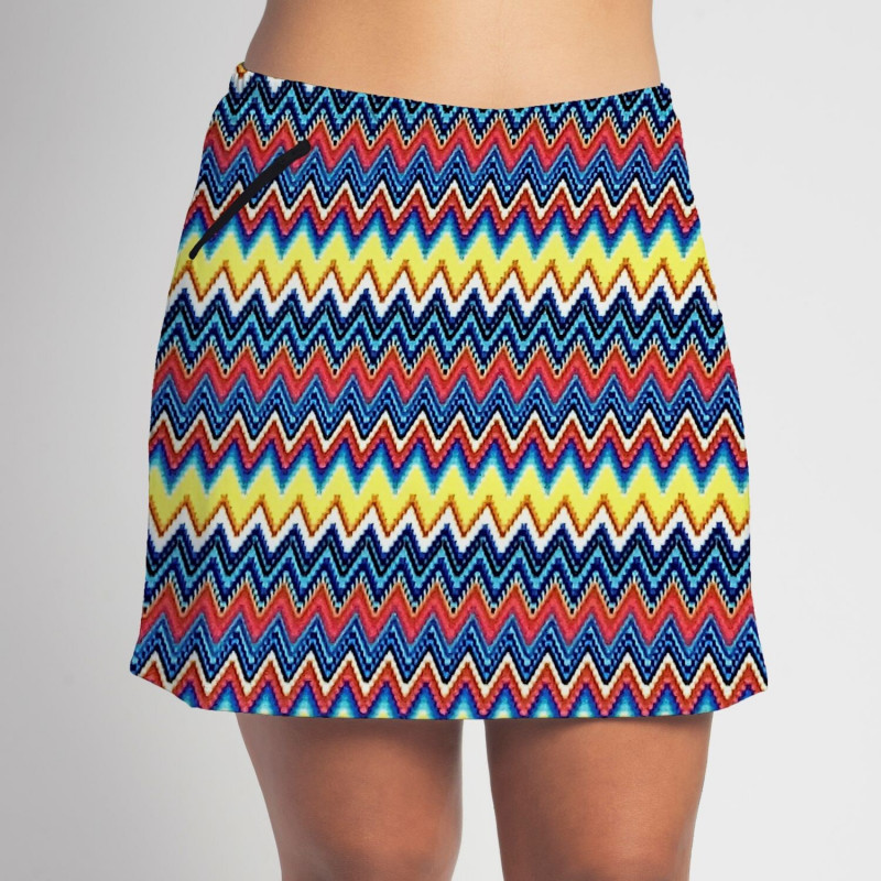 Golf/Walking Zipper Pocket Skort - Missoni ZigZag