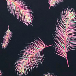 Pink Feathers Fabric Swatch